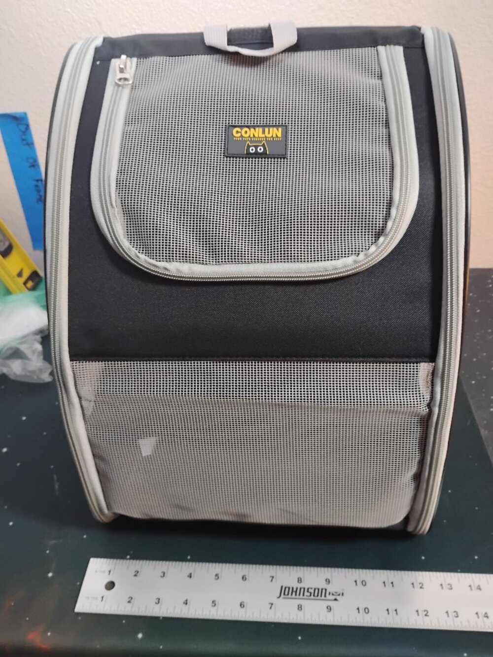CONLUN Pet Carrier Backpack Breathable Mesh Travel Bag for Small Dogs Cats